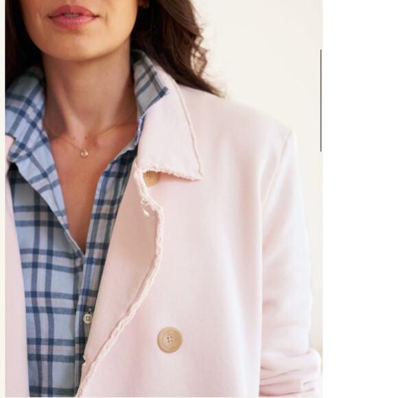 Frank & Eileen Mini Belfast Triple Fleece Peacoat Vintage Rose Size Medium - Picture 7 of 14